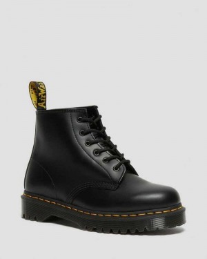 Dr Martens 101 Bex Smooth Leather Ankle Boots Boots Black | 89061TESZ