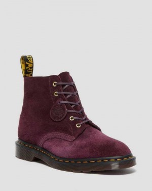 Dr Martens 101 Suede Ankle Boots Ankle Boots Purple | 54206HWSF