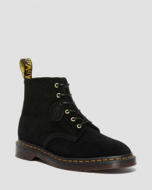 Dr Martens 101 Suede Ankle Boots Boots Black | 58096TYWL