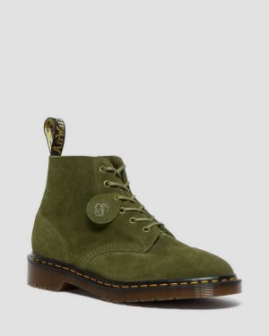 Dr Martens 101 Suede Ankle Boots Made In England Green | 64870NBEL