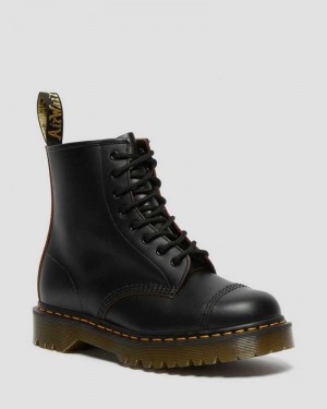 Dr Martens 1460 Bex Toe Cap Lace Up Boots Made In England Black | 82649VYUR