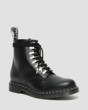 Dr Martens 1460 Contrast Hardware Leather Lace Up Boots Boots Black | 68173HQXG