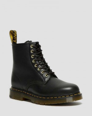 Dr Martens 1460 DM's Wintergrip Leather Lace Up Boots Originals Shoes Black | 71695OEGZ