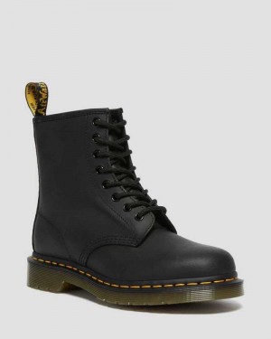 Dr Martens 1460 Greasy Leather Lace Up Boots Ankle Boots Black | 10639WLRX