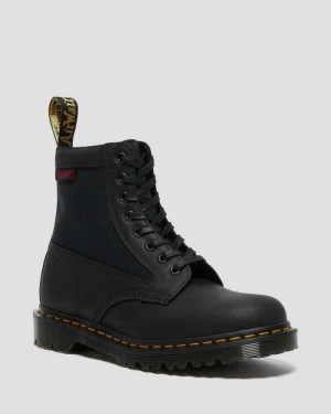 Dr Martens 1460 Panel Leather Lace Up Boots Ankle Boots Black | 04768QATK