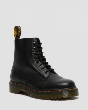 Dr Martens 1460 Pascal Bex Pisa Leather Lace Up Boots Ankle Boots Black | 80572TSZP