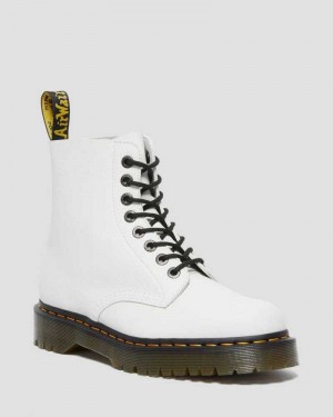 Dr Martens 1460 Pascal Bex Pisa Leather Lace Up Boots Ankle Boots White | 62304SEDY