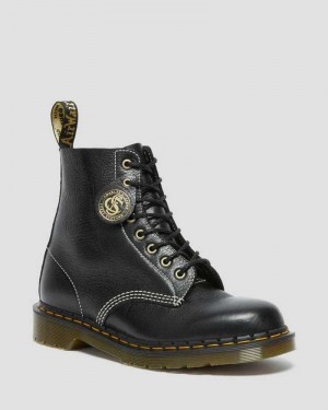 Dr Martens 1460 Pascal Classic Leather Lace Up Boots Made In England Black | 49153BIMZ