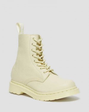 Dr Martens 1460 Pascal Mono Lace Up Boots Boots Cream | 90821ONYF