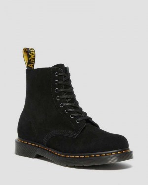 Dr Martens 1460 Pascal Suede Lace Up Boots Ankle Boots Black | 25401EDNJ