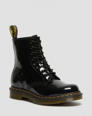 Dr Martens 1460 Patent Leather Lace Up Boots Ankle Boots Black | 15926IFRO