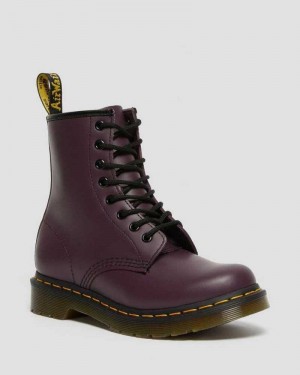 Dr Martens 1460 Smooth Leather Lace Up Boots Boots Purple | 76159CLBT