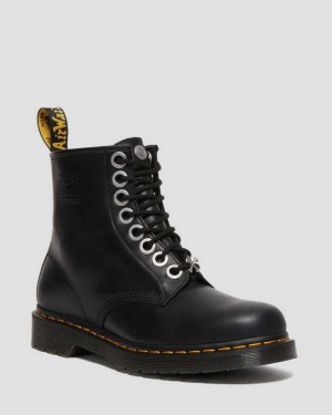 Dr Martens 1460 The Great Frog Leather Lace Up Boots Ankle Boots Black | 49368IPVL