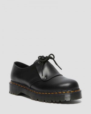 Dr Martens 1461 Bex Brando Leather Oxford Shoes Platform Shoes Black | 01238FADU