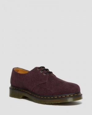 Dr Martens 1461 Corduroy Oxford Shoes Originals Shoes Burgundy | 84597BTUW