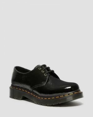 Dr Martens 1461 Distressed Patent Oxford Shoes Originals Shoes Black | 17634HODZ