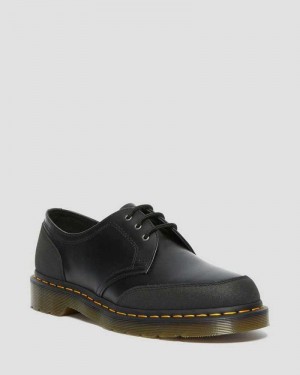 Dr Martens 1461 Guard Panel Leather Oxford Shoes Originals Shoes Black | 15420UGSO