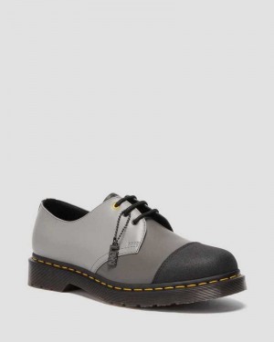 Dr Martens 1461 London Smooth Leather Oxford Shoes Originals Shoes Black / Grey | 14978PTSV