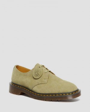 Dr Martens 1461 Nubuck Leather Oxford Shoes Oxfords Shoes Green | 05872QHTO