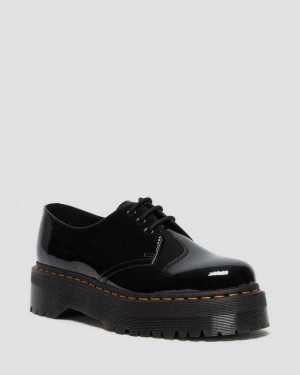 Dr Martens 1461 Patent Leather Platform Oxford Shoes Originals Shoes Black | 53647AVCZ