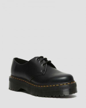 Dr Martens 1461 Smooth Leather Platform Shoes Oxfords Shoes Black | 19847RWOK