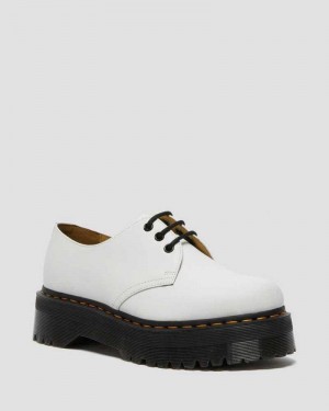 Dr Martens 1461 Smooth Leather Platform Shoes Platform Shoes White | 76902KRGH