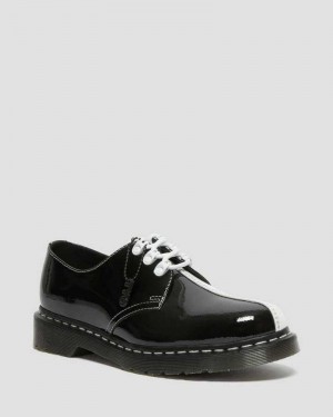 Dr Martens 1461 Tokyo Patent Leather Oxford Shoes Originals Shoes Black / White | 51786XUTB