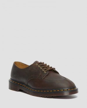 Dr Martens 2046 Crazy Horse Leather Oxford Shoes Oxfords Shoes Dark Brown | 79801DXWI