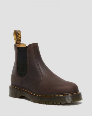 Dr Martens 2976 Bex Crazy Horse Chelsea Boots Boots Dark Brown | 97561GJOK