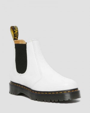 Dr Martens 2976 Bex Smooth Leather Chelsea Boots Boots White | 04856CNKA