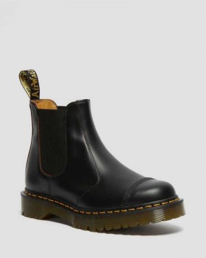 Dr Martens 2976 Bex Toe Cap Chelsea Boots Made In England Black | 35190FEND