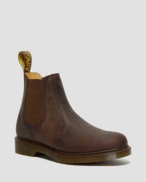 Dr Martens 2976 Crazy Horse Leather Chelsea Boots Boots Brown | 20873OJHI