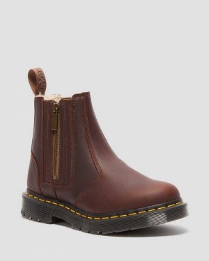 Dr Martens 2976 DM's Wintergrip Zip Chelsea Boots Boots Brown | 58490ZELP