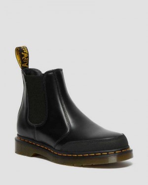 Dr Martens 2976 Guard Panel Leather Chelsea Boots Chelsea Boots Black | 07865BCUK