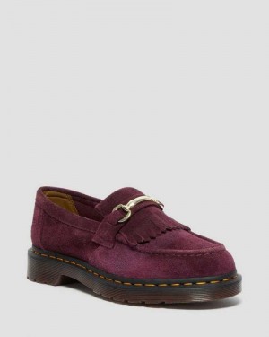 Dr Martens Adrian Snaffle Suede Loafers Loafers Purple | 12768AQUV