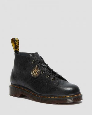 Dr Martens Church Buckingham Leather Monkey Boots Ankle Boots Black | 03456BCKL