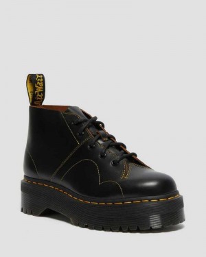 Dr Martens Church Platform Monkey Boots Ankle Boots Black | 47625YJXV