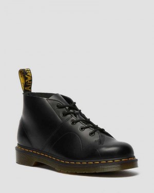 Dr Martens Church Smooth Leather Monkey Boots Boots Black | 58610WXHS