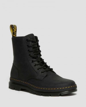 Dr Martens Combs Leather Casual Boots Ankle Boots Black | 65709NQIM