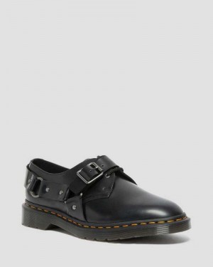 Dr Martens Henree Polished Smooth Leather Buckle Shoes Oxfords Shoes Black | 93768JIPE