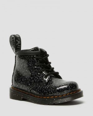 Dr Martens Infant 1460 Glitter Ankle Boots Boots Black | 51340CHLI