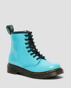 Dr Martens Junior 1460 Glitter Lace Up Boots Boots Turquoise | 46028XOKA