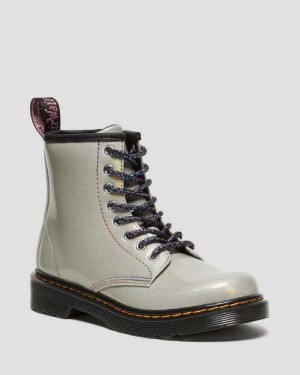 Dr Martens Junior 1460 Sparkle Rays Lace Up Boots Boots Silver | 72156HQOF