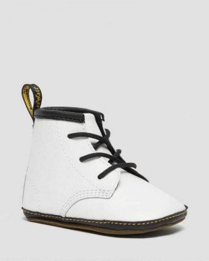 Dr Martens Newborn 1460 Auburn Leather Booties Boots White | 19478RGMK