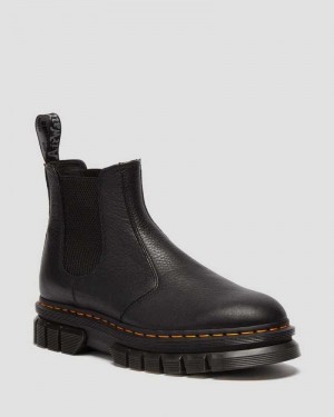 Dr Martens Rikard Lunar Leather Chelsea Boots Platform Boots Black | 07825SLXF