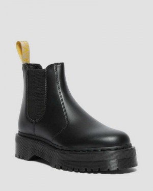 Dr Martens Vegan 2976 Felix Platform Chelsea Boots Boots Black | 10726XMTP