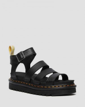 Dr Martens Vegan Blaire Felix Gladiator Sandals Platform Sandals Black | 28641LQDU