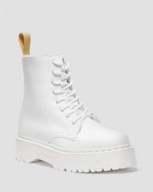 Dr Martens Vegan Jadon II Kemble Mono Platform Boots Platform Boots White | 26948XWLG