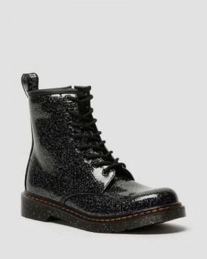 Dr Martens Youth 1460 Glitter Lace Up Boots Boots Black | 24796CYRG