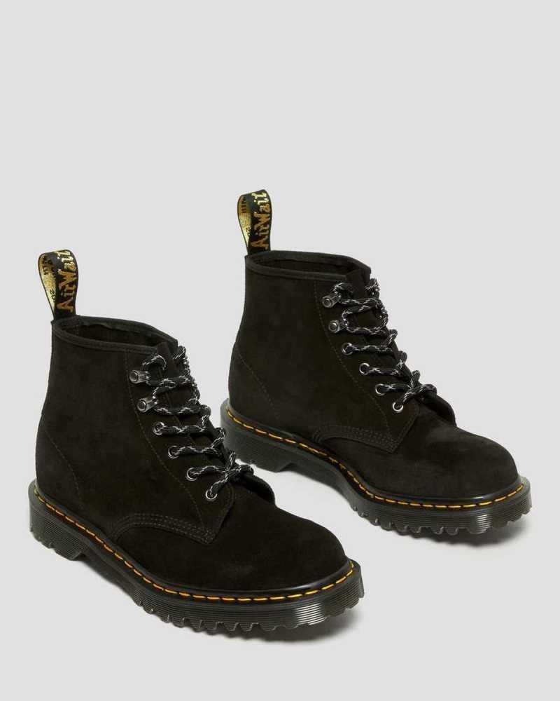 Dr Martens 101 Ben Suede Ankle Boots Made In England Black | 01583RSXD